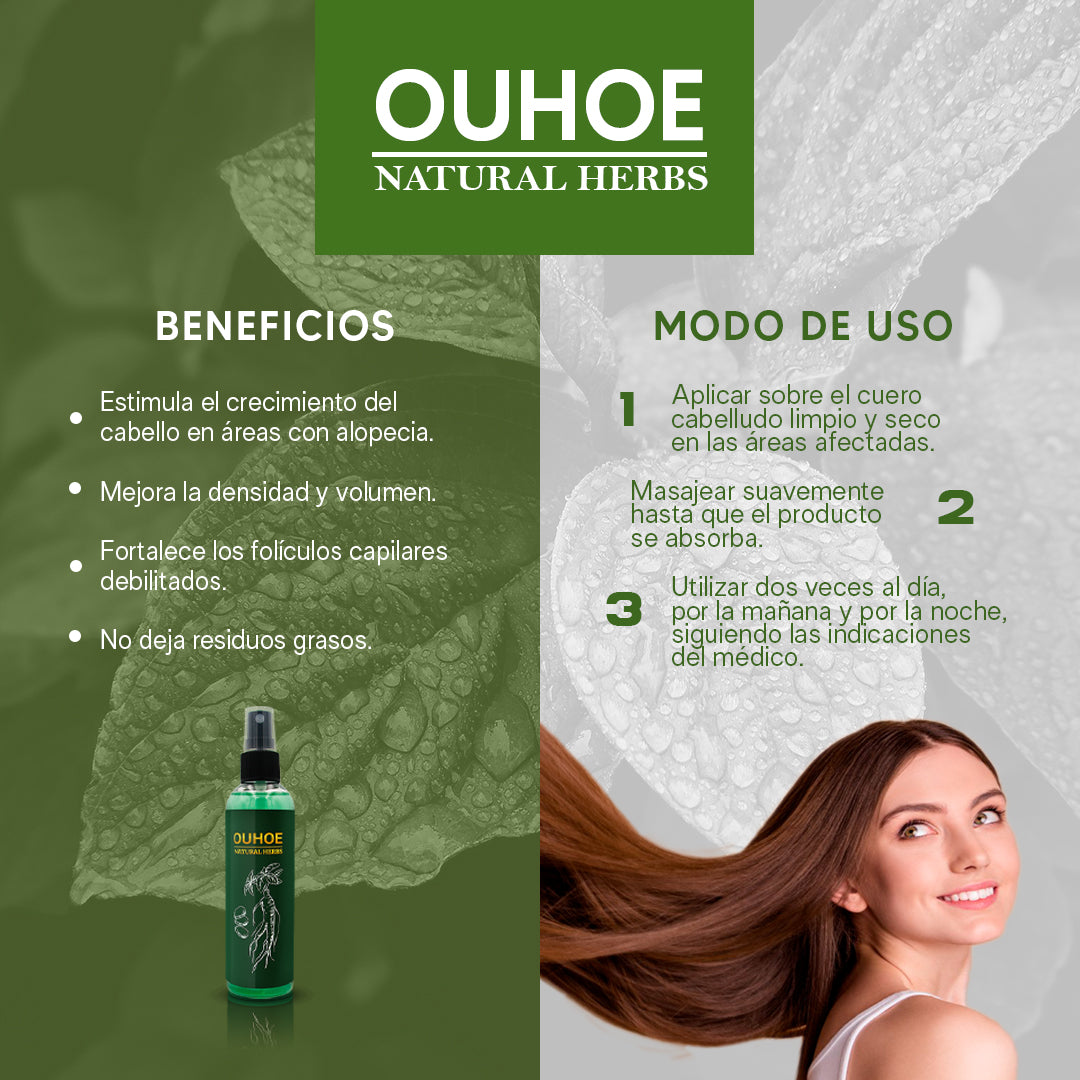 ✨ OUHOE NATURAL HERBS – TÓNICO CAPILAR ORGÁNICO 100ML
