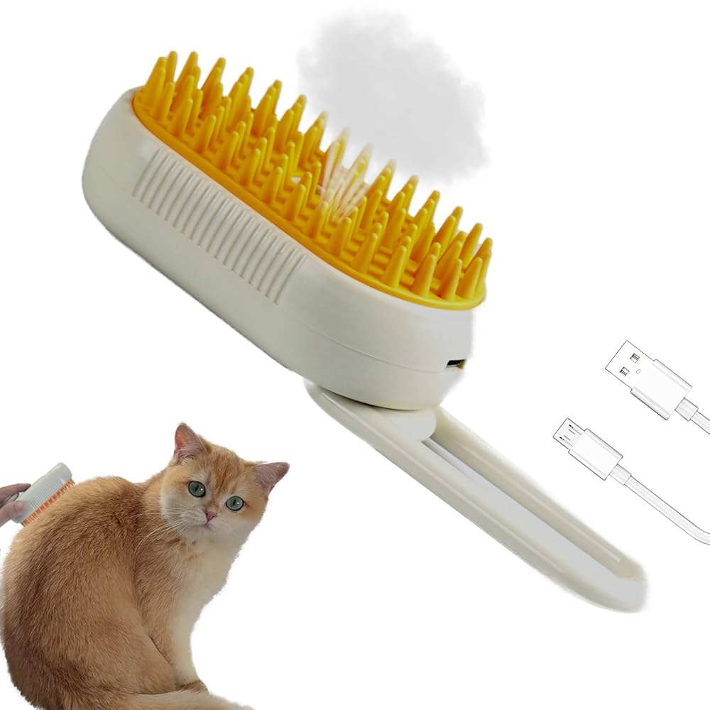 Cepillo de Vapor 3 en 1 para Tu Mascota – Cuidado Suave y Efectivo